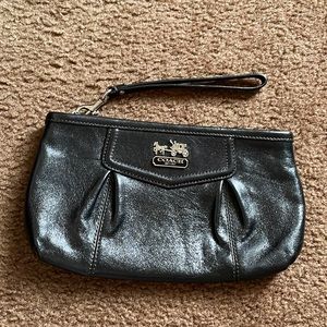 Coach black wristlet